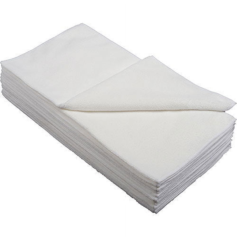 Global Industrial 300 GSM Microfiber Polishing Cloths 16"" x 16"" White 12 Cloth