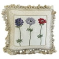 thumbnail image 1 of Anemone Botanical Needlepoint Accent Pillow, 1 of 2