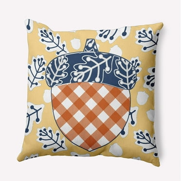 16" x 16" Simply Daisy Acorn Polyester Accent Pillow, Golden Haze Qty 1