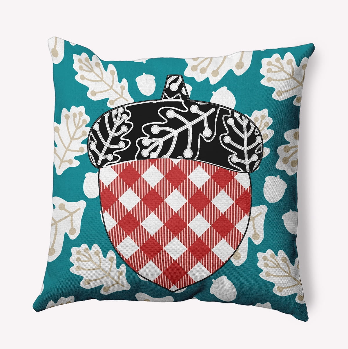 16" x 16" Simply Daisy Acorn Polyester Accent Pillow, Lake Blue Qty 1