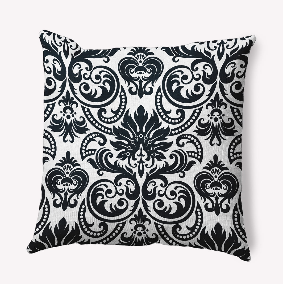 16" x 16" Simply Daisy Alexys Indoor/Outdoor Polyester Throw Pillow, Black Qty 1