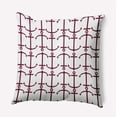 thumbnail image 1 of 16" x 16" Simply Daisy Anchor Pattern Indoor/Outdoor Pillow, Maroon Red Qty 1, 1 of 6