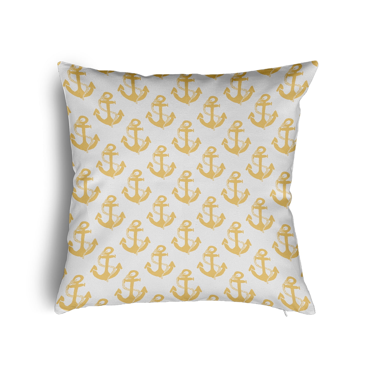 16" x 16" Simply Daisy Anchor Pattern Poly Pillow with Zipper, Daffodil Qty 1