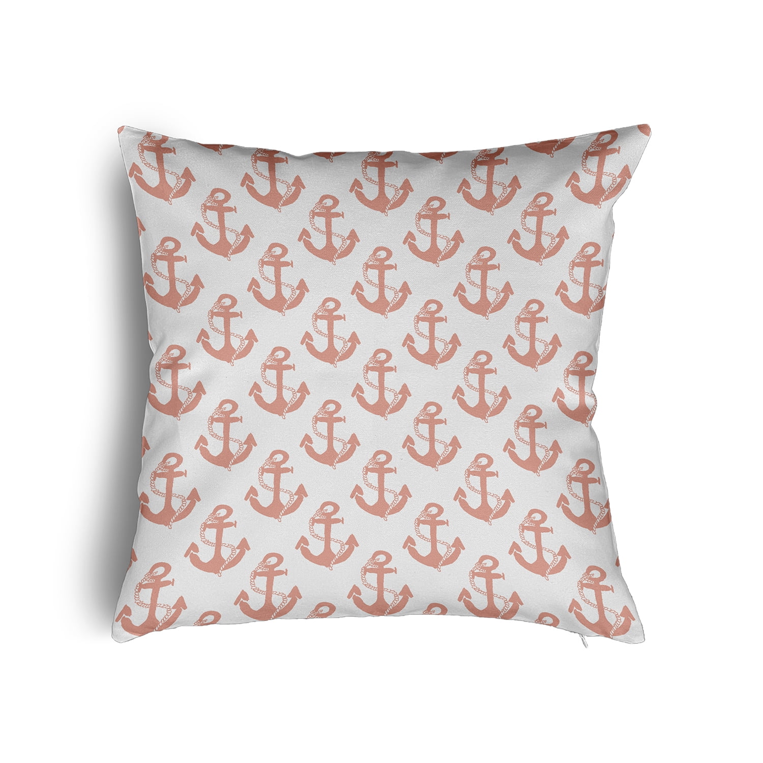 16" x 16" Simply Daisy Anchor Pattern Poly Pillow with Zipper, Soft Coral Qty 1