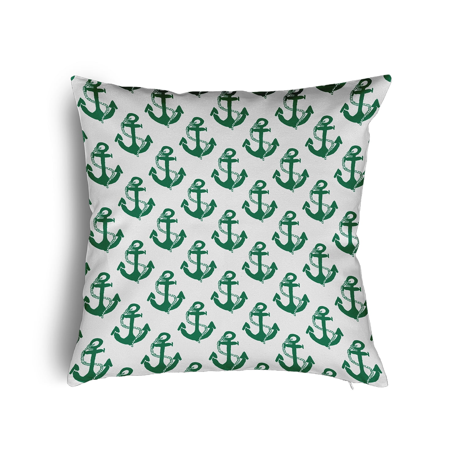 16" x 16" Simply Daisy Anchor Pattern Poly Pillow with Zipper, True Mint Qty 1