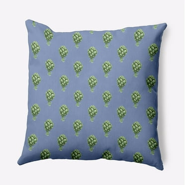16" x 16" Simply Daisy Artichokes Pattern Polyester Accent Pillow, Cornflower Qty 1
