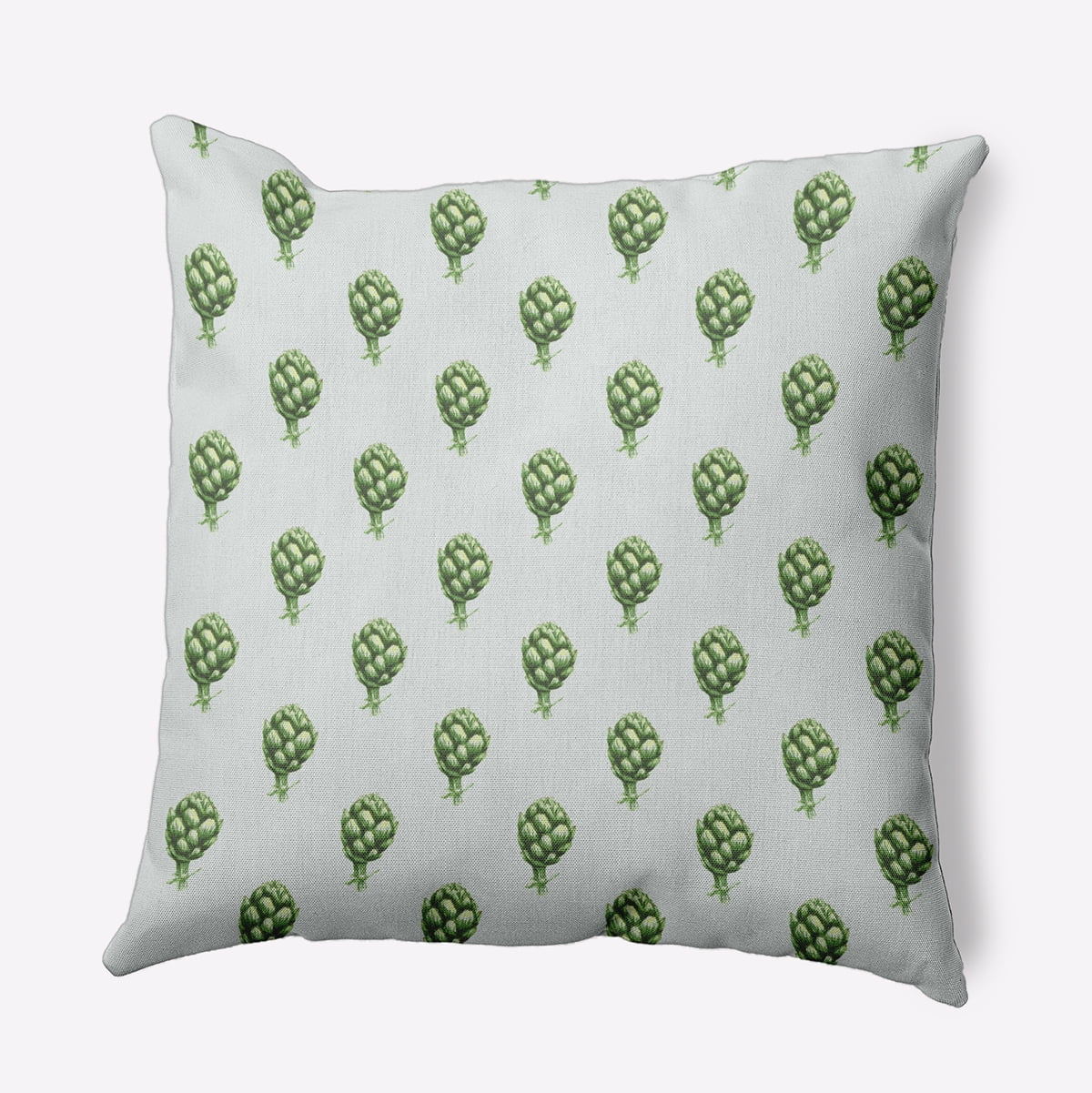 16" x 16" Simply Daisy Artichokes Pattern Polyester Accent Pillow, Pale Green Qty 1