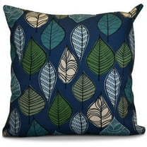 16" x 16" Simply Daisy Autumn Leaves Fall Polyester Accent Pillow, Navy Qty 1