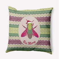16" x 16" Simply Daisy Bee Merry Polyester Accent Pillow, Succulent Green Qty 1