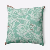 16" x 16" Simply Daisy Big Flowers Polyester Indoor/Outdoor Pillow, Spring Green Qty 1