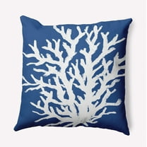 16" x 16" Simply Daisy Big Seaweed Indoor/Outdoor Pillow, Nautical Navy Qty 1