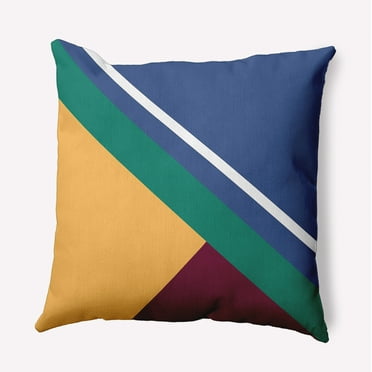 16" x 16" Simply Daisy Bold Shapes Indoor/Outdoor Pillow, Nautical Navy Qty 1