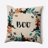 16" x 16" Simply Daisy Boo Ring Polyester Accent Pillow, Taupe Qty 1