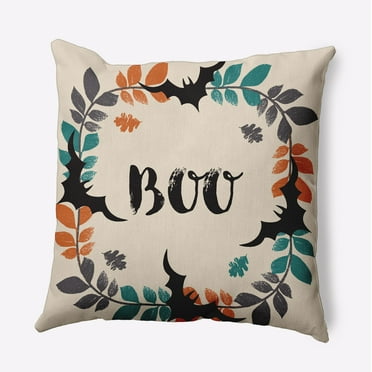 16" x 16" Simply Daisy Boo Ring Polyester Accent Pillow, Taupe Qty 1