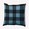 thumbnail image 1 of 16" x 16" Simply Daisy Buffalo Plaid Polyester Accent Pillow, Chambray Qty 1, 1 of 6