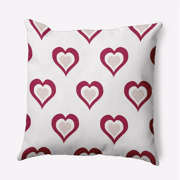 16" x 16" Simply Daisy Burnin' Love Polyester Indoor/Outdoor Pillow, Bold Pink Qty 1