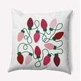 thumbnail image 1 of 16" x 16" Simply Daisy Christmas Lights Polyester Indoor/Outdoor Pillow, Deep Pink Qty 1, 1 of 3
