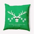 thumbnail image 1 of 16" x 16" Simply Daisy Cool Christmas Deer Polyester Indoor/Outdoor Pillow, Bright Green Qty 1, 1 of 3