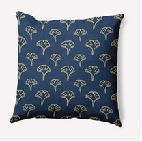16" x 16" Simply Daisy Cottage Ginko Polyester Accent Pillow, Navy Qty 1