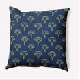 thumbnail image 1 of 16" x 16" Simply Daisy Cottage Ginko Polyester Indoor/Outdoor Pillow, Navy Qty 1, 1 of 1