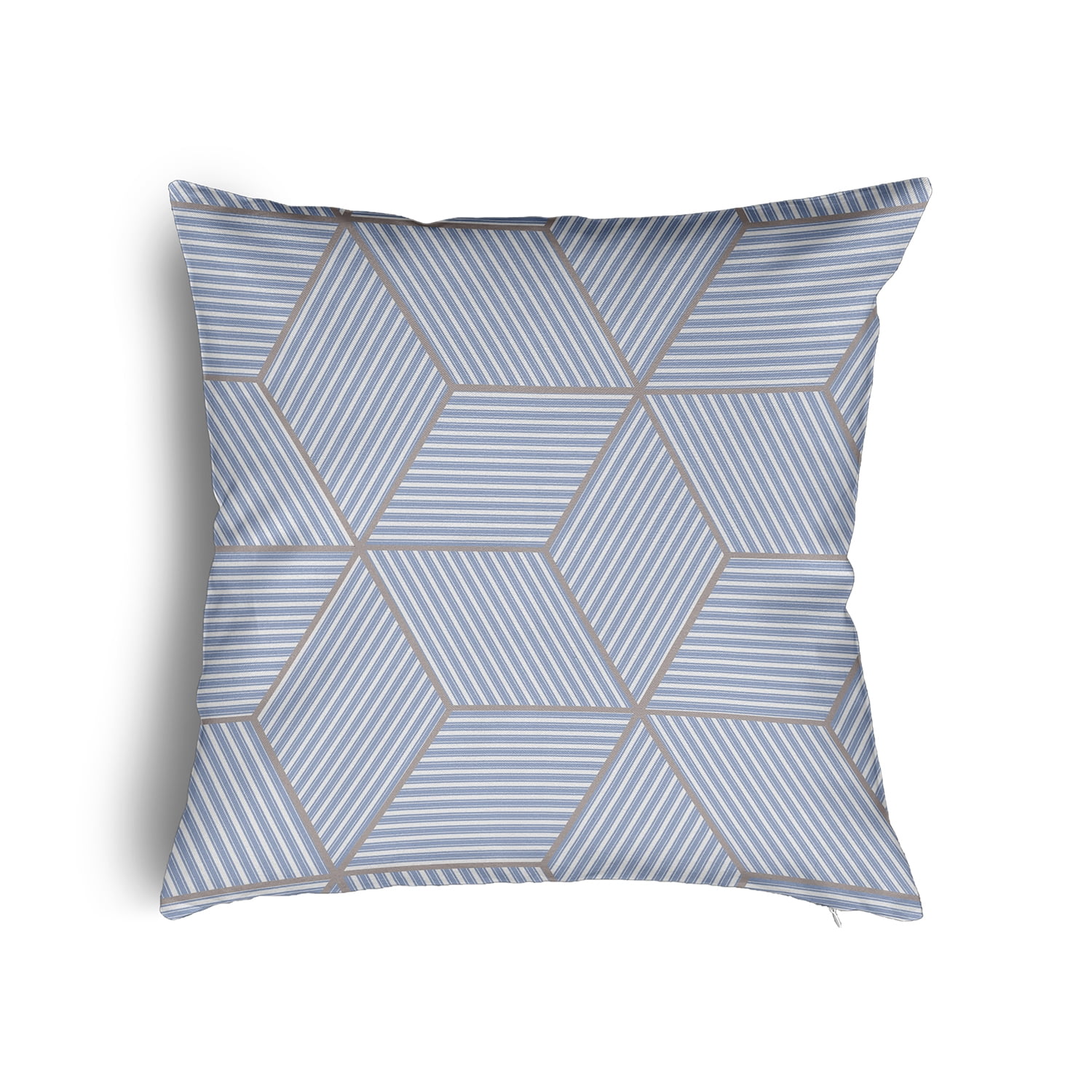16" x 16" Simply Daisy Cube Stack Poly Pillow with Zipper, Peri Qty 1