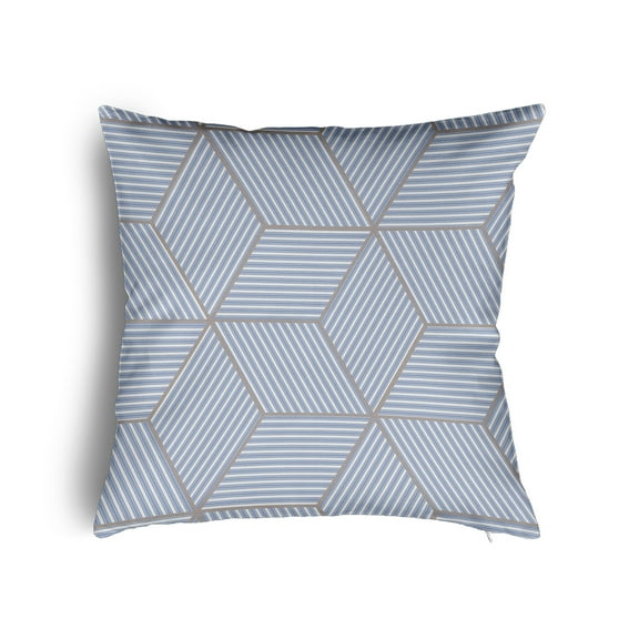 16" x 16" Simply Daisy Cube Stack Poly Pillow with Zipper, Peri Qty 1