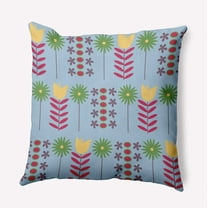 16" x 16" Simply Daisy Daisy May's Garden Indoor/Outdoor Pillow, Lighter than Air Blue Qty 1