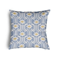 16" x 16" Simply Daisy Daisys and Squiggles Poly Pillow with Zipper, Peri Qty 1