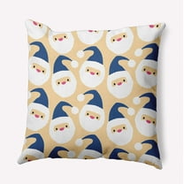 16" x 16" Simply Daisy Dancing Santas Polyester Accent Pillow, Dark Cobalt Qty 1