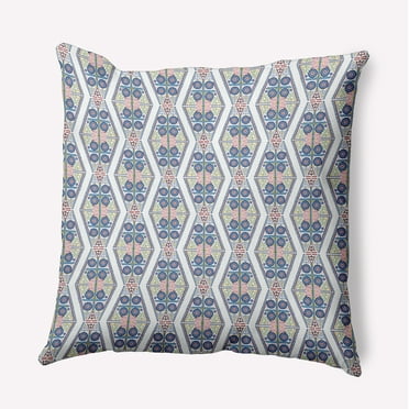 16" x 16" Simply Daisy Detailed Geo Polyester Accent Pillow, Nautical Navy Qty 1