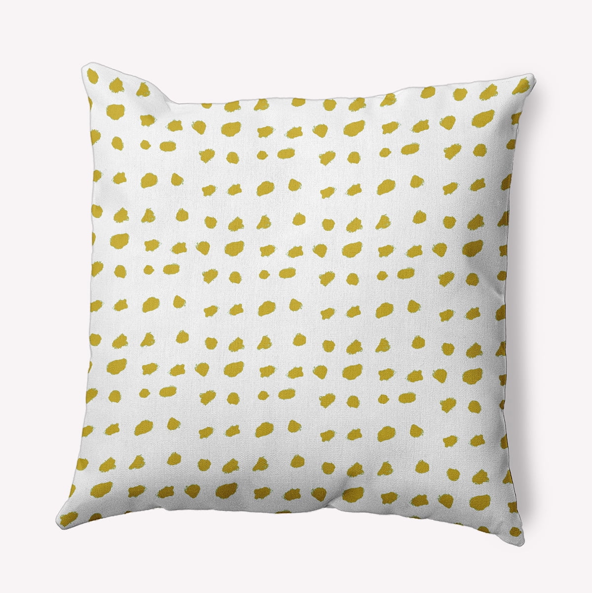 16" x 16" Simply Daisy Dots Of Spots Polyester Indoor/Outdoor Pillow, Mustard Qty 1