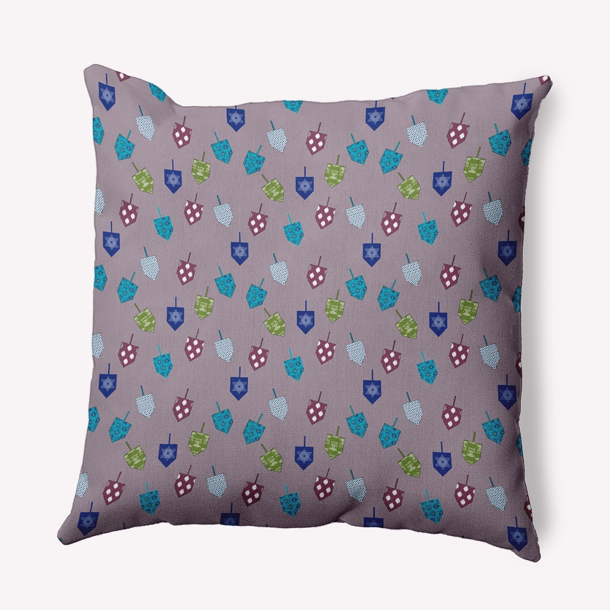 16" x 16" Simply Daisy Dreidel Pattern Polyester Accent Pillow, Light Purple Qty 1