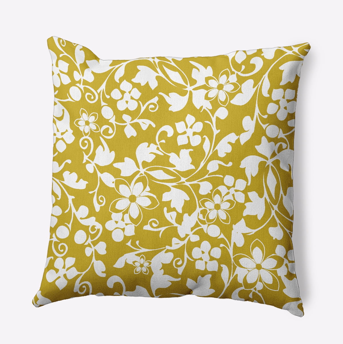16" x 16" Simply Daisy Evelyn Polyester Accent Pillow, Mustard Qty 1