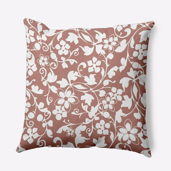 16" x 16" Simply Daisy Evelyn Polyester Accent Pillow, Rusty Mauve Qty 1