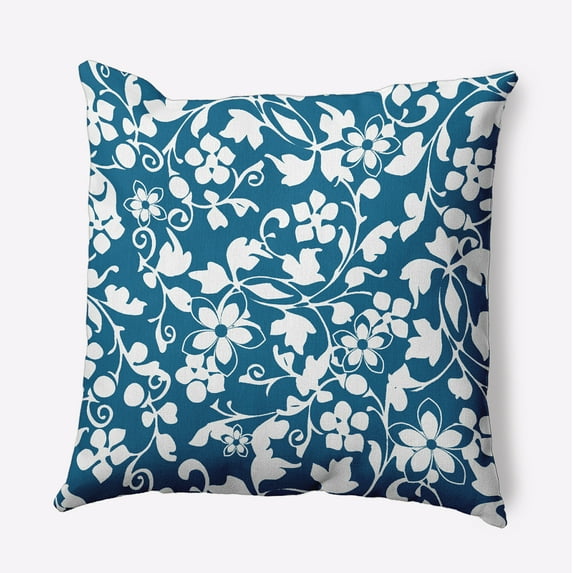 16" x 16" Simply Daisy Evelyn Polyester Indoor/Outdoor Pillow, Teal Qty 1