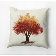 16" x 16" Simply Daisy Fall Bounty Fall Polyester Accent Pillow, Red Qty 1