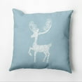thumbnail image 1 of 16" x 16" Simply Daisy Fancy Holiday Reindeer Polyester Accent Pillow, Blue (1 Count), 1 of 4