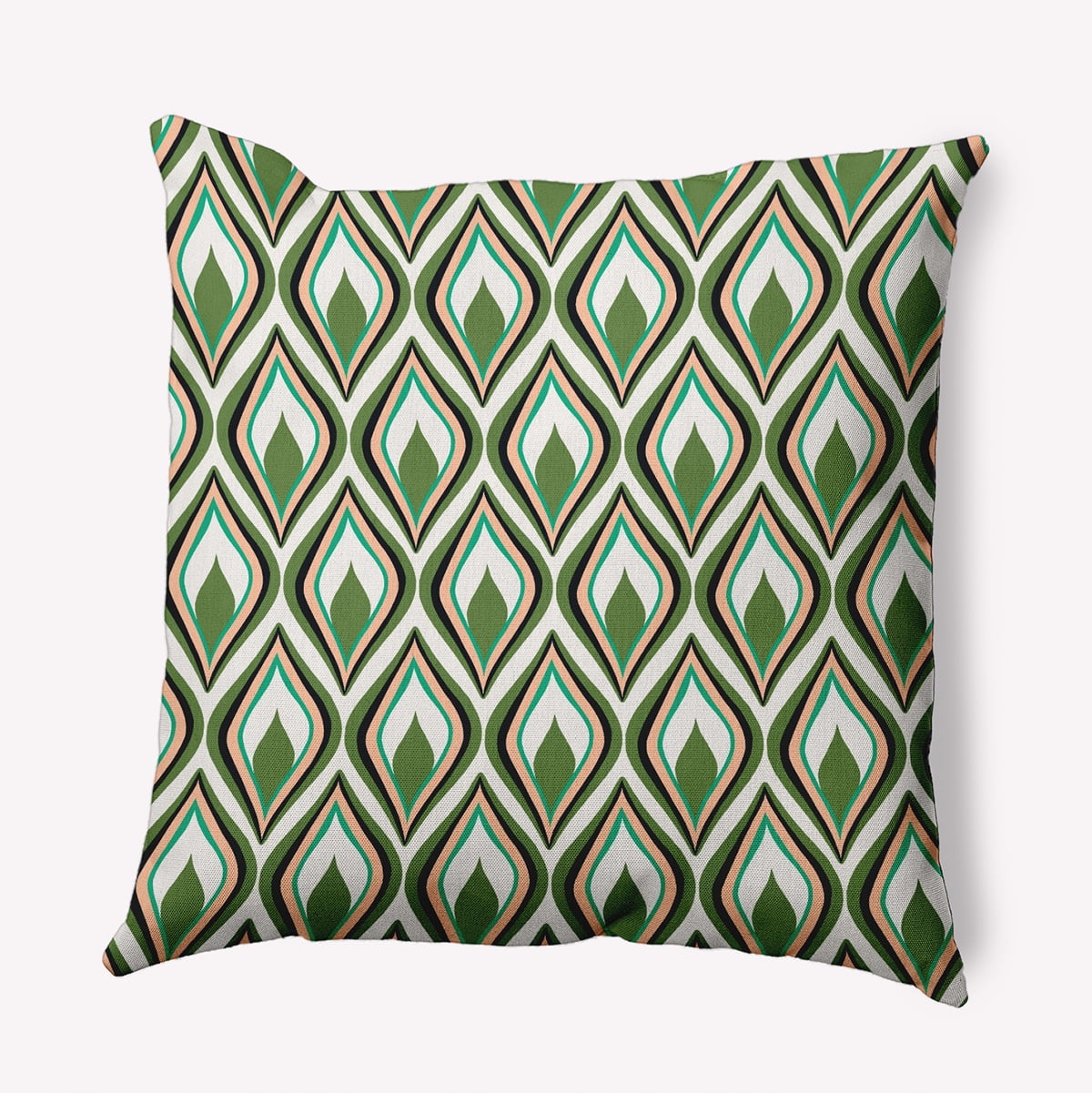 16" x 16" Simply Daisy Feathers Polyester Indoor/Outdoor Pillow, Scallion Qty 1