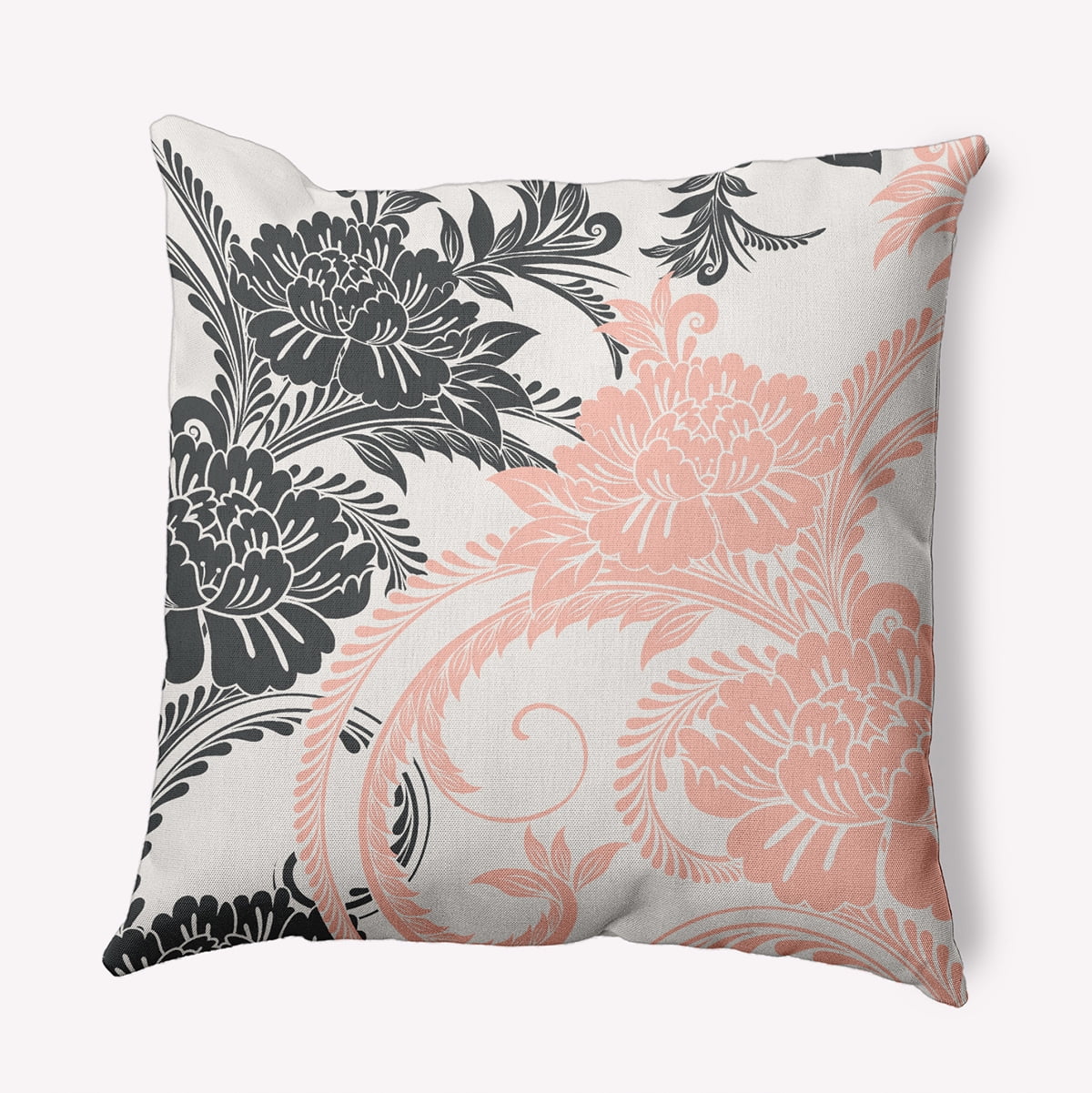 16" x 16" Simply Daisy Flower Flourish Indoor/Outdoor Polyester Throw Pillow, Blush Qty 1