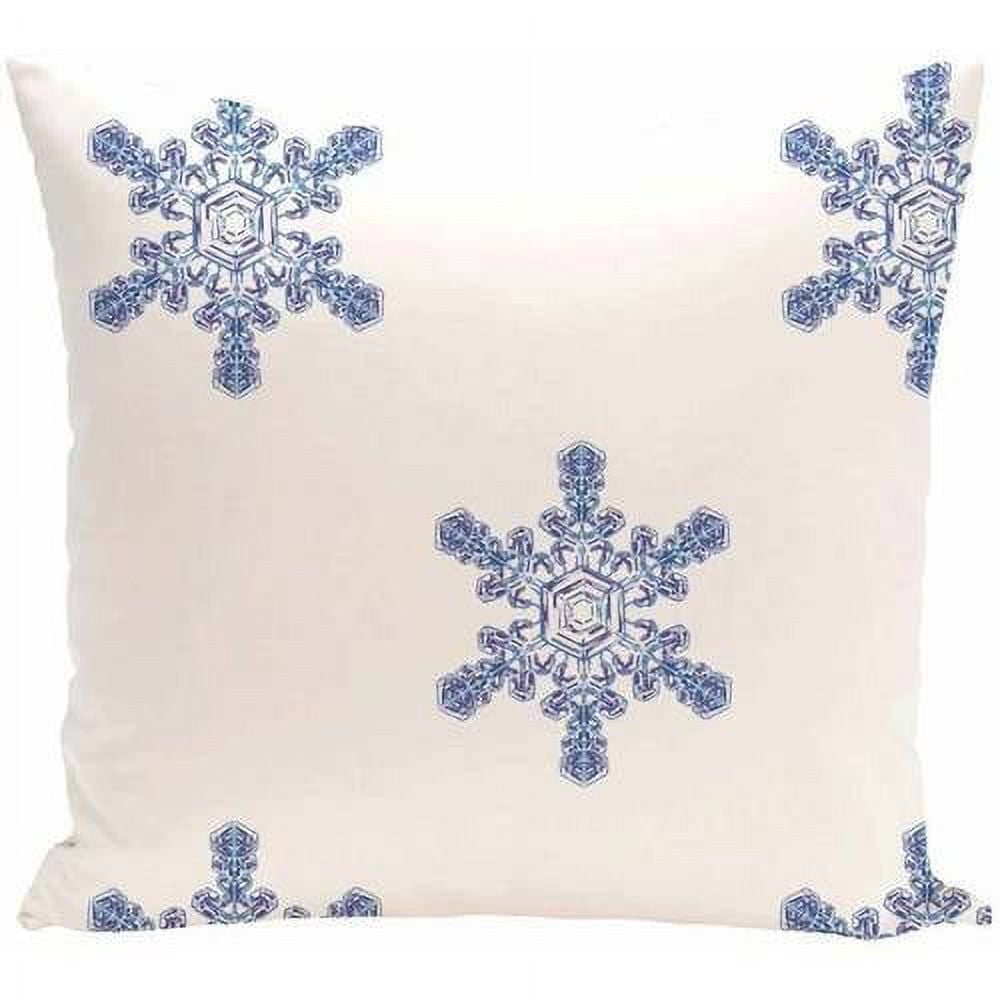 16" x 16" Simply Daisy Flurries Winter Polyester Accent Pillow, White (1 Count)