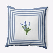 16" x 16" Simply Daisy Framed Bouquets Polyester Indoor/Outdoor Pillow, Cornflower Qty 1