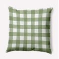 thumbnail image 1 of 16" x 16" Simply Daisy Gingham Plaid Polyester Indoor/Outdoor Pillow, Scallion Qty 1, 1 of 6