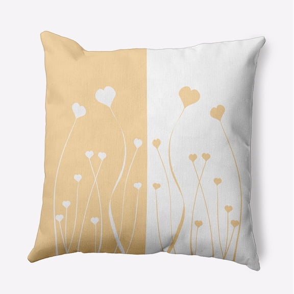 16" x 16" Simply Daisy Growing Love Polyester Accent Pillow, Corn Stalk Qty 1