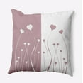 thumbnail image 1 of 16" x 16" Simply Daisy Growing Love Polyester Accent Pillow, Romantic Purple Qty 1, 1 of 3