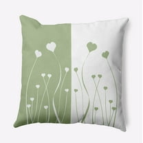 16" x 16" Simply Daisy Growing Love Polyester Indoor/Outdoor Pillow, Fresh Green Qty 1