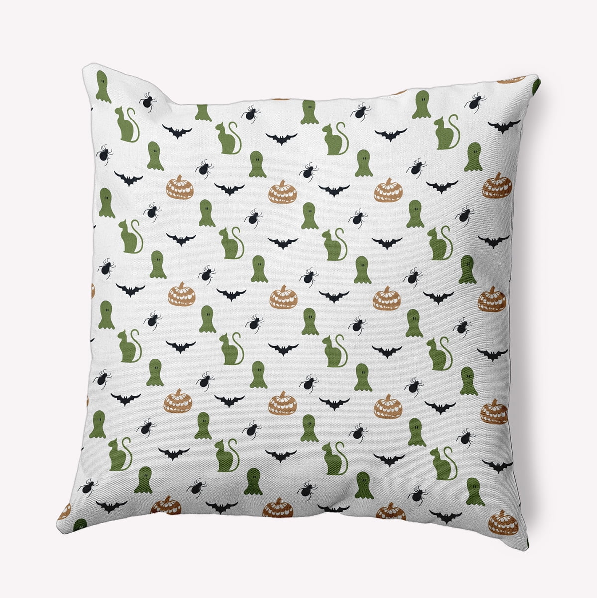 16" x 16" Simply Daisy Halloween Halloween Critters Polyester Indoor/Outdoor Pillow, Scallion Qty 1