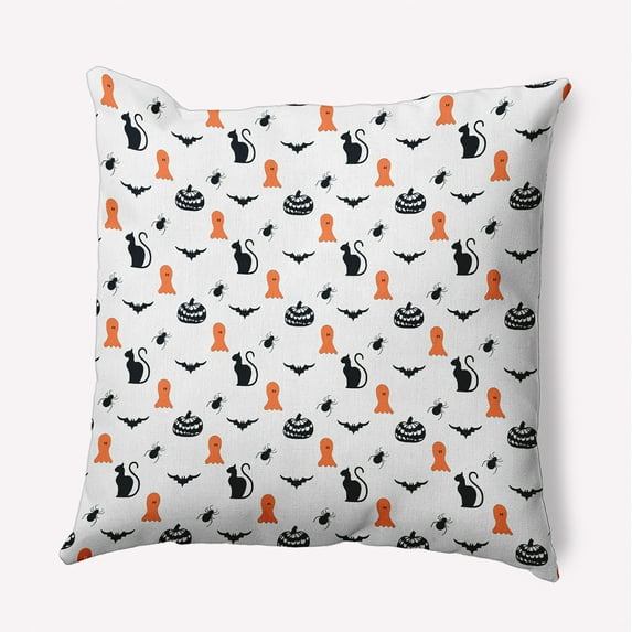 16" x 16" Simply Daisy Halloween Halloween Critters Polyester Indoor/Outdoor Pillow, Traditional Orange Qty 1