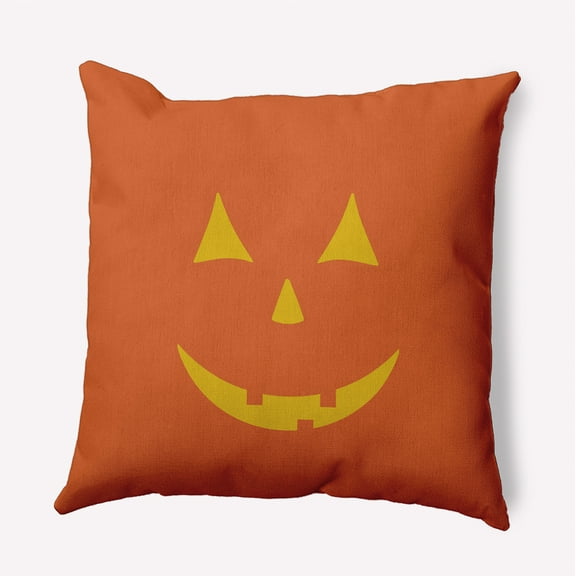 16" x 16" Simply Daisy Halloween JackoLantern Polyester Indoor/Outdoor Pillow, Nutmeg Qty 1