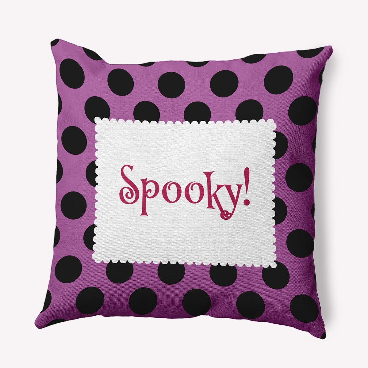 16" x 16" Simply Daisy Halloween Spooky Dots Polyester Indoor/Outdoor Pillow, Orchid Qty 1