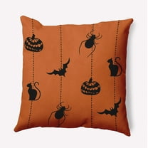 16" x 16" Simply Daisy Halloween Web Polyester Accent Pillow, Dusty Orange Qty 1